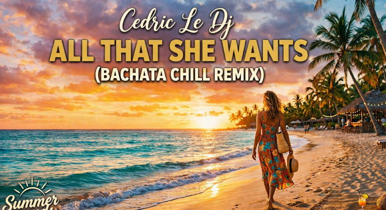 Visuel officiel du remix “Relax" de Francky Goes To Hollywood par Cedric Le DJ, version funky house rétro aux couleurs disco / New Wave